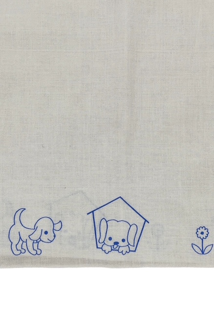画像: 昭和レトロ 大人用布おむつワンちゃん柄平織り新古品90cm