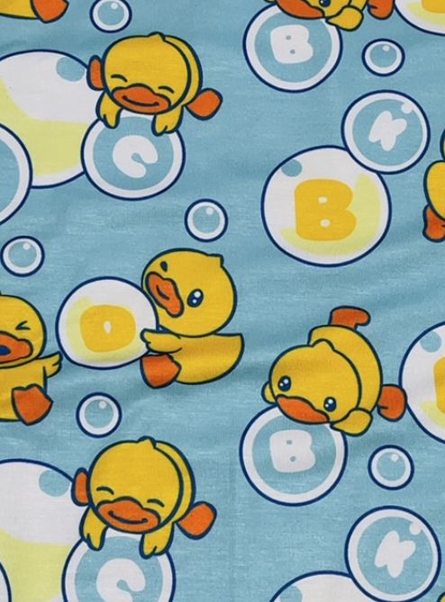 画像: 大人用ロンパースアヒル柄半袖(在庫：XL)